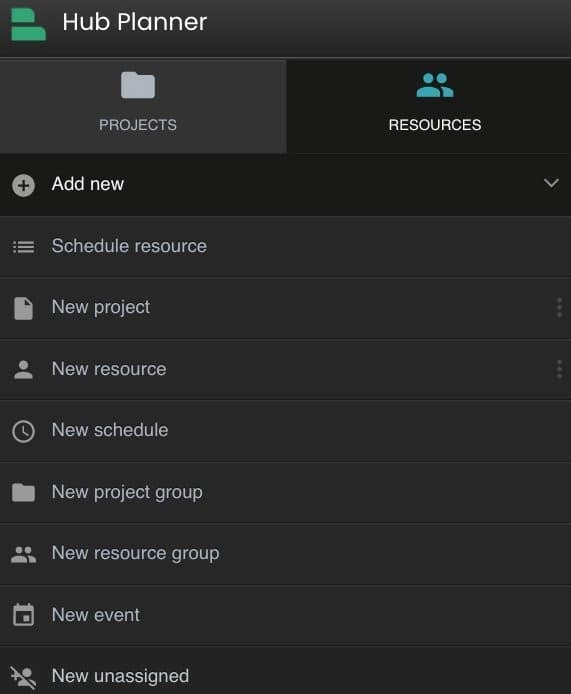 add_new_group_hub_planner_resource_project