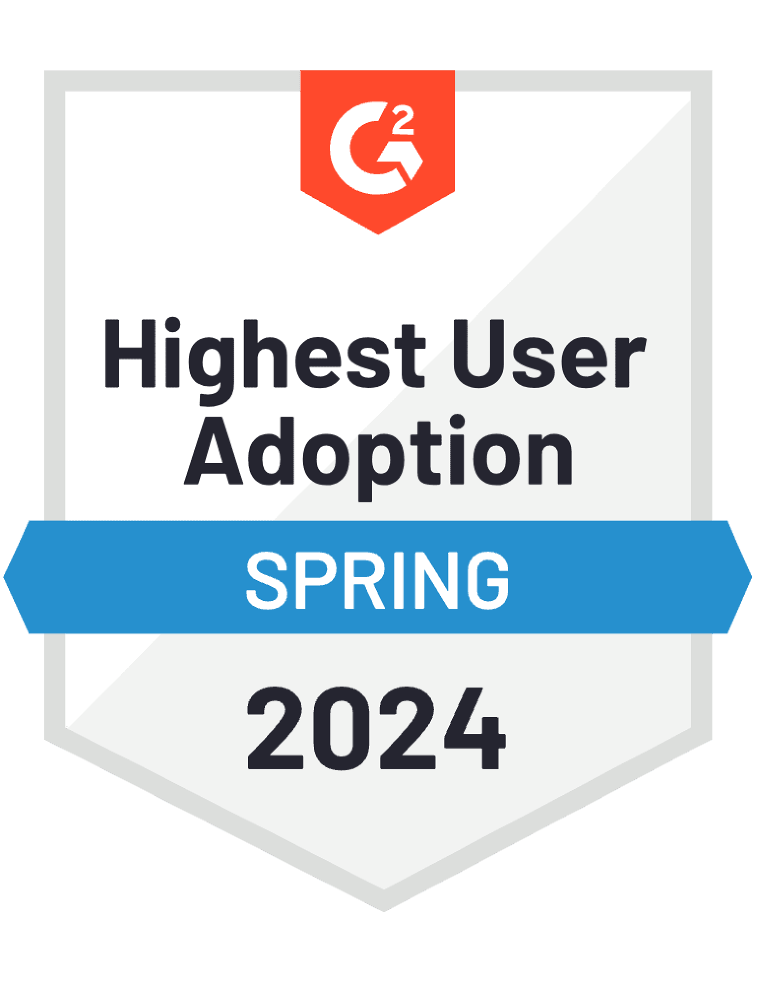 G2 badge highest user adoption medal 1