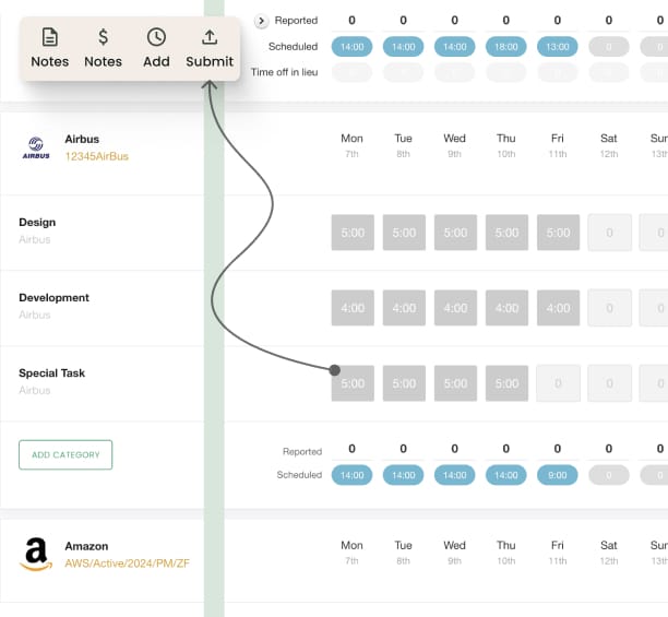 Hub Planner Timesheets